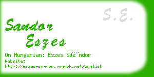 sandor eszes business card